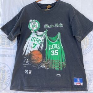 Vintage Boston Celtics Black Single Stitch Basketball NBA Tee
